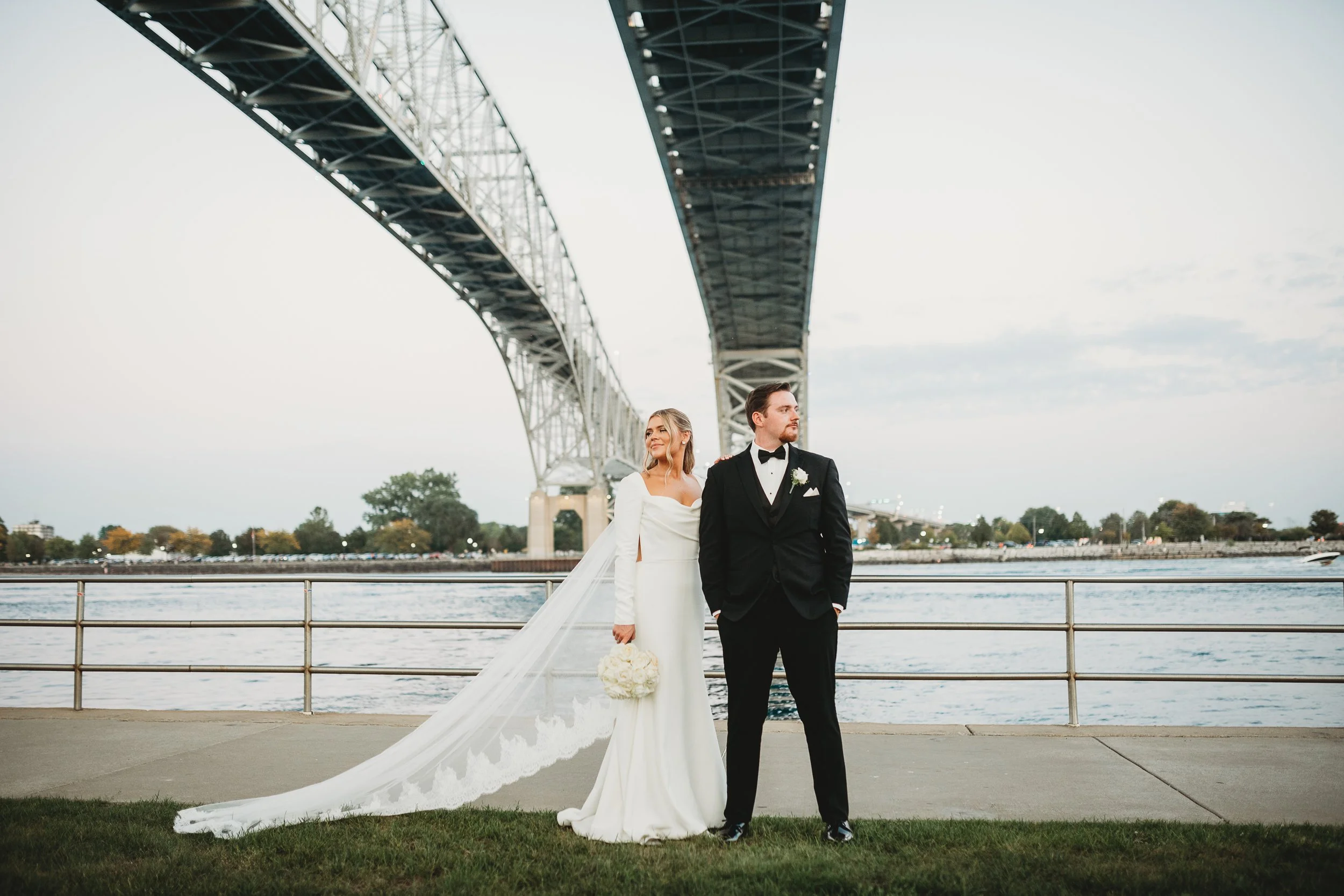 A Classic Black, White &amp; Merlot Wedding at Meadow Brook Hall | Emily + Bradie