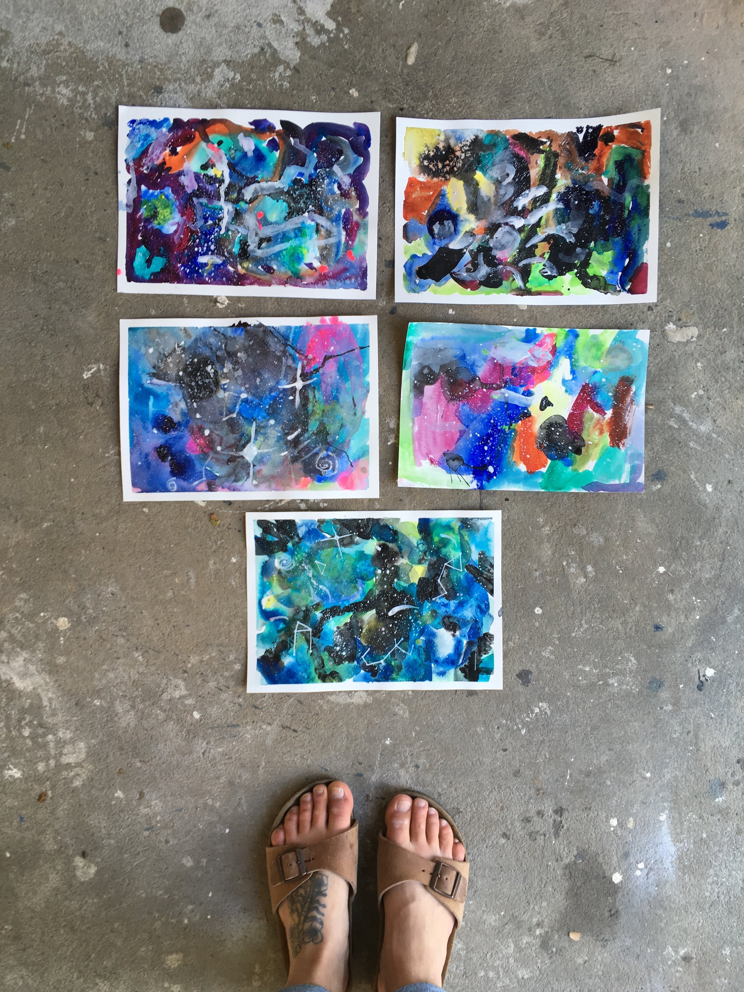 Galaxies created using the new techniques we learnt! 