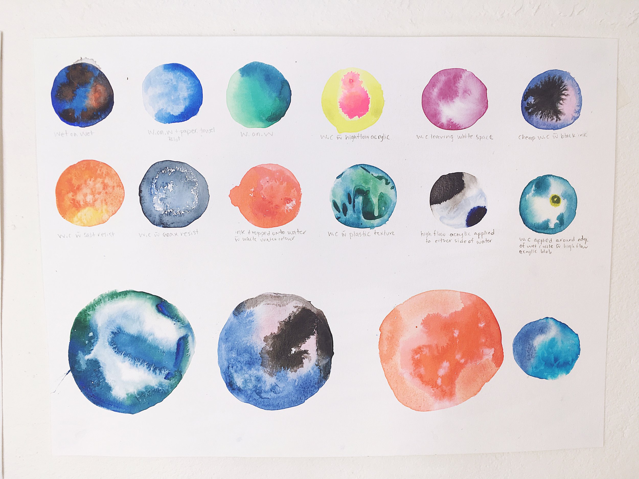 Some of the experiments I did prior to the class.