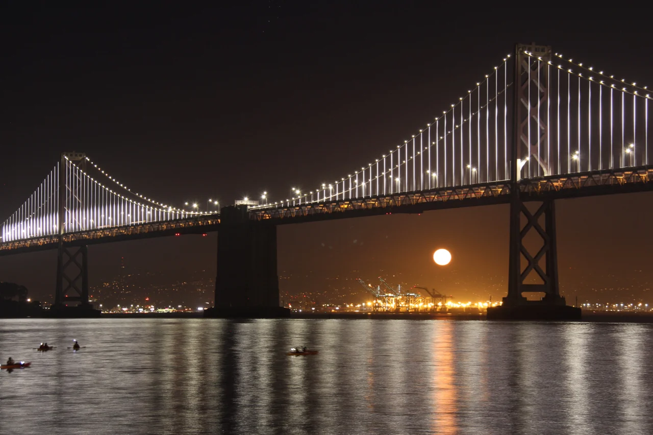 Bay Bridge Moon Rise