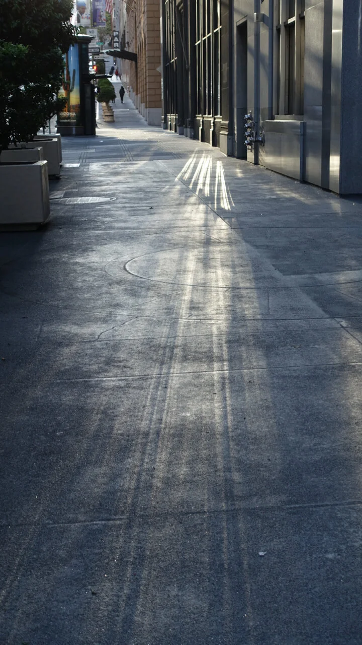 Light Reflections on California Street