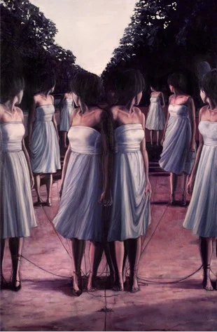 You Can't View the world Through a Mirror (After Vanessa Beecroft) Gabriel Garza Oil on Canvas, 48 x 72 inches