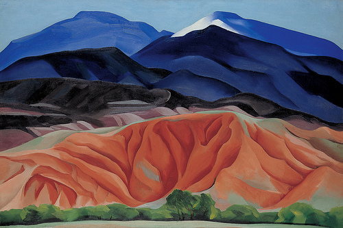  Georgia O'Keeffe's  Black Mesa Landscape, New Mexico/Out Back of Marie's II  (1930) 