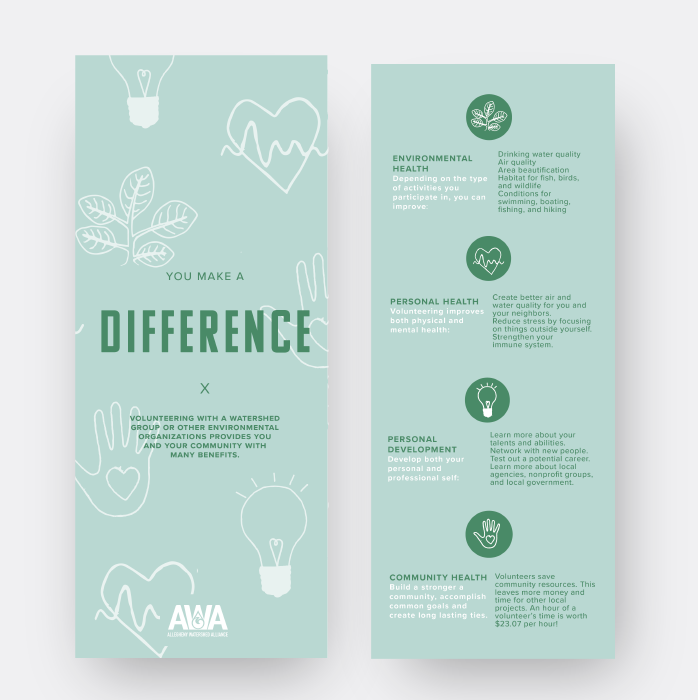Make a Difference Handout Volunteering is good for the environment, body, mind and community. Let's build a team of environmental stewards for the good of us all. Download