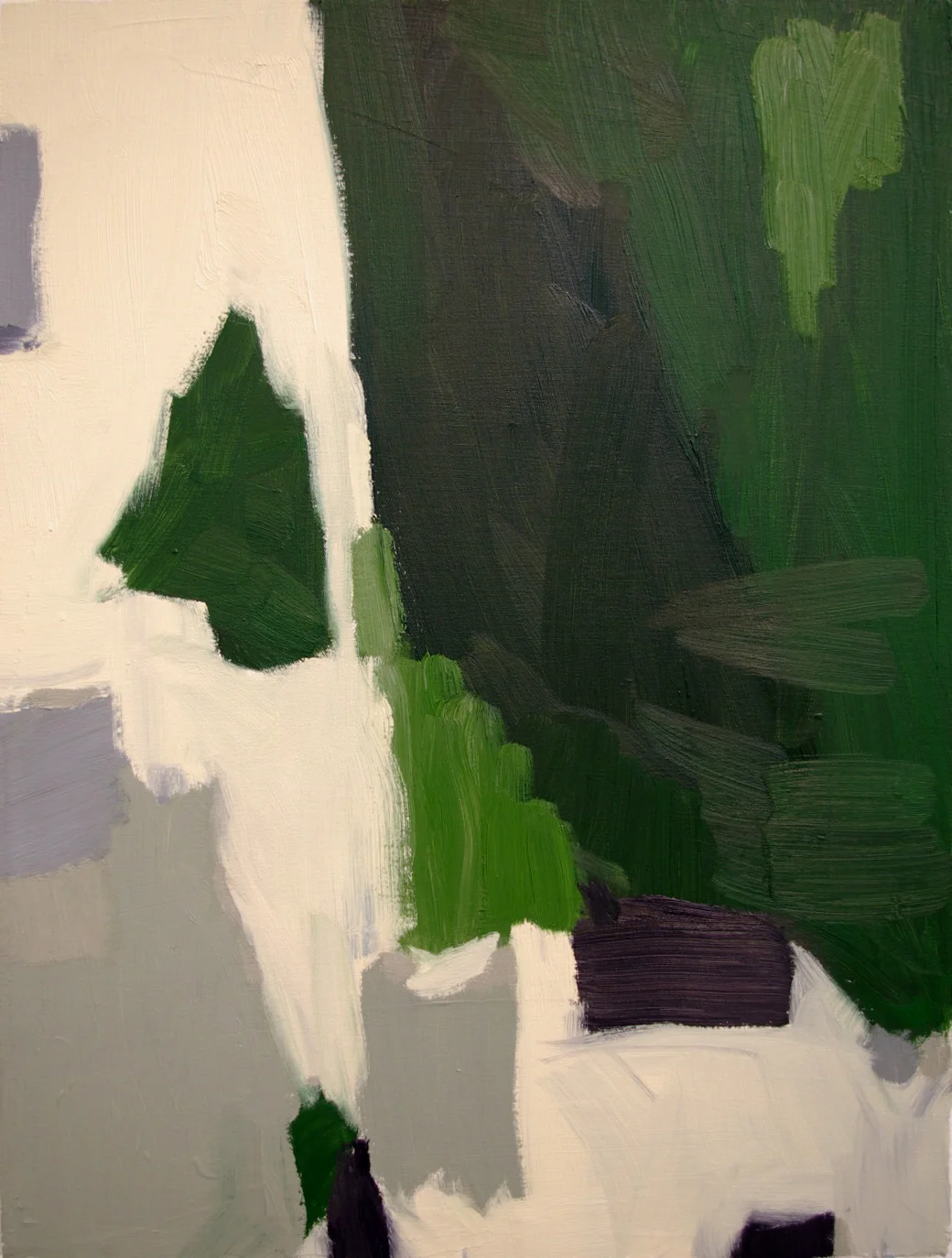 Company Notch, oil and beeswax on canvas, 16"x19"
