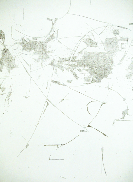 Gravity/Movement Study, pencil on paper, 34"x44"