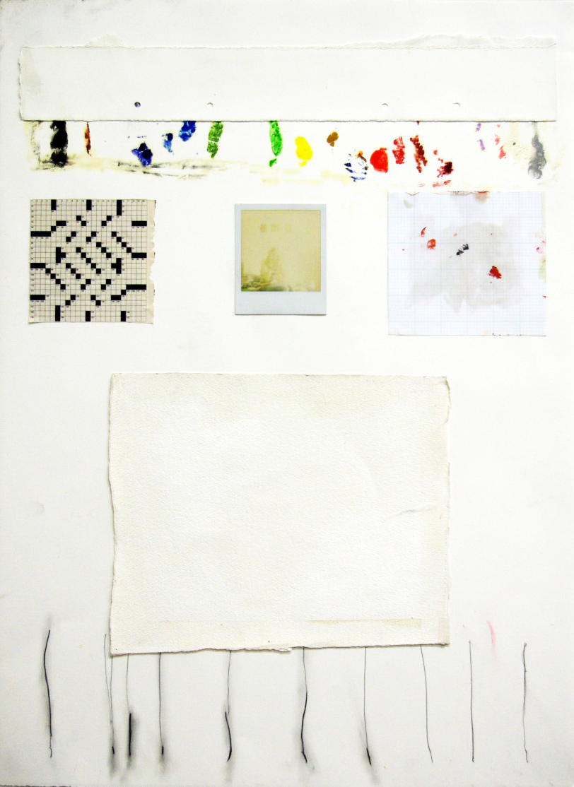 Memory Study, pencil, oil, and collage on paper, 34"x44"