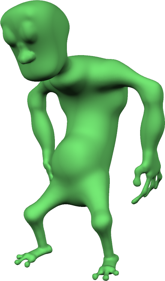  For a long time this Gremlin was the most complex thing I had modeled in ShapeShop (the hands and feet were tricky!) 