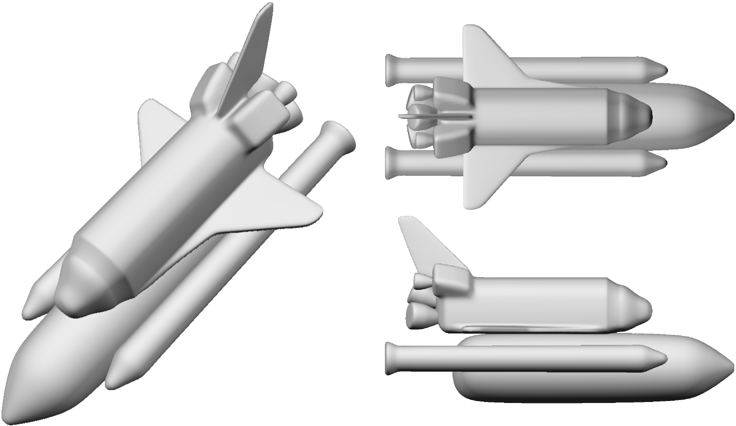  A Space Shuttle modeled with blended implicit sweeps 