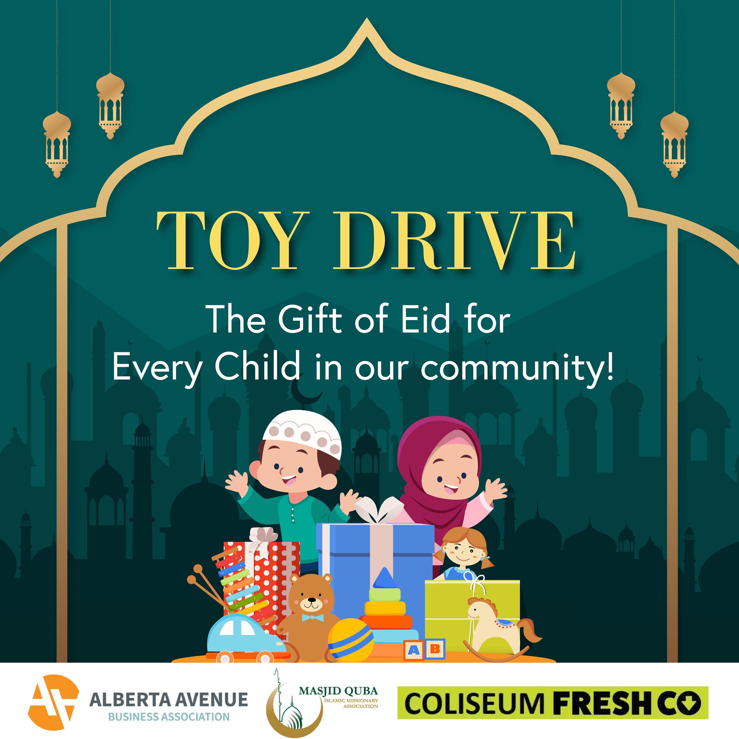 🌙✨ With the spirit of generosity and community at heart, this Ramadan marks a special collaboration between the Alberta Avenue Business Association, @masjid_quba and Coliseum Freshco Grocery. 🧸

Our aim is to spread the joy of Eid to children in ou