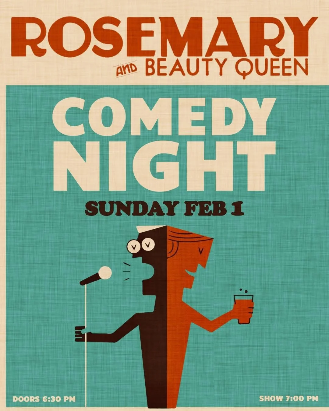 Comedy Night at Rosemary &amp; Beauty Queen 
