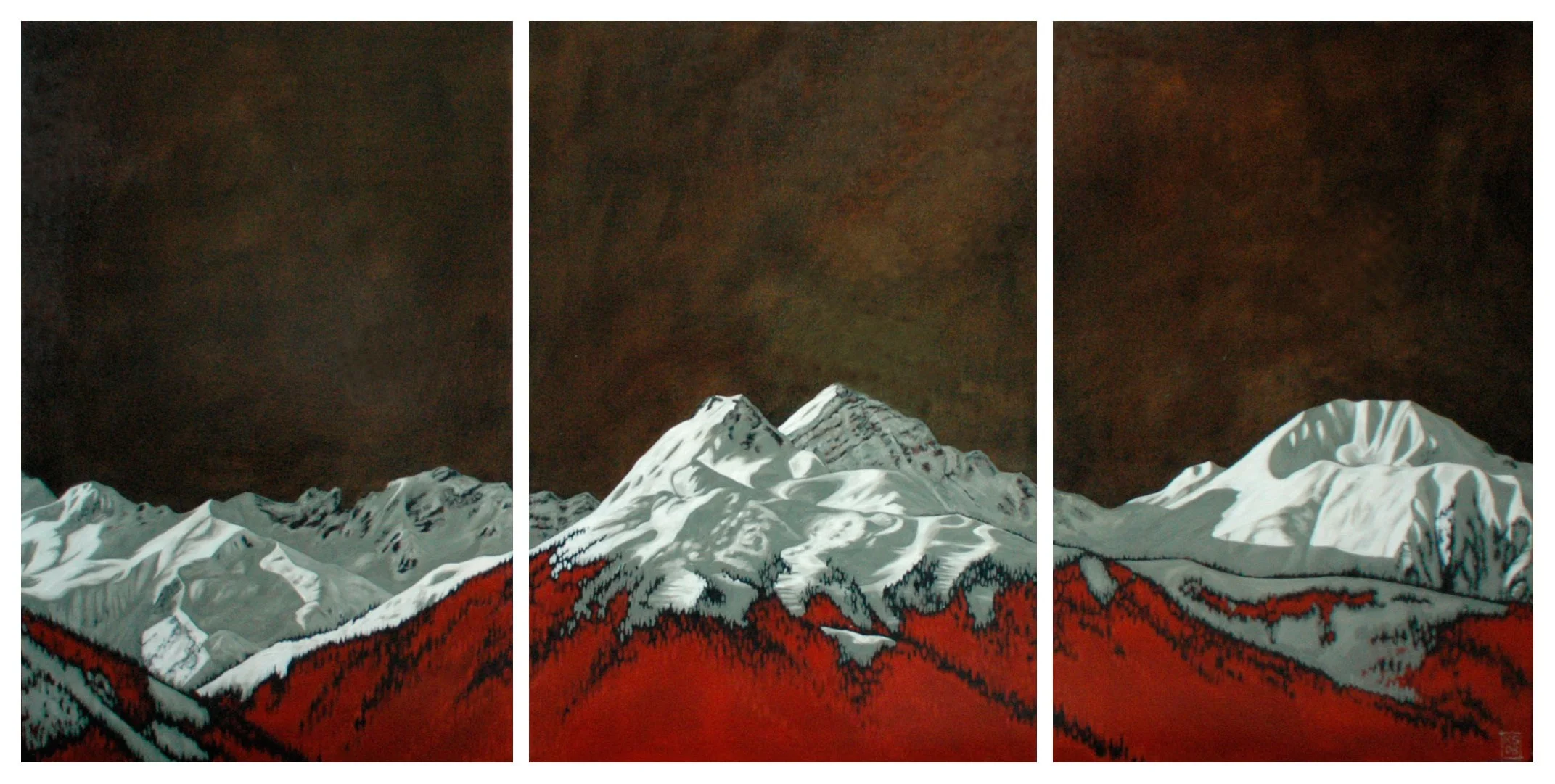 Bergkette Triptych - Grubig II
