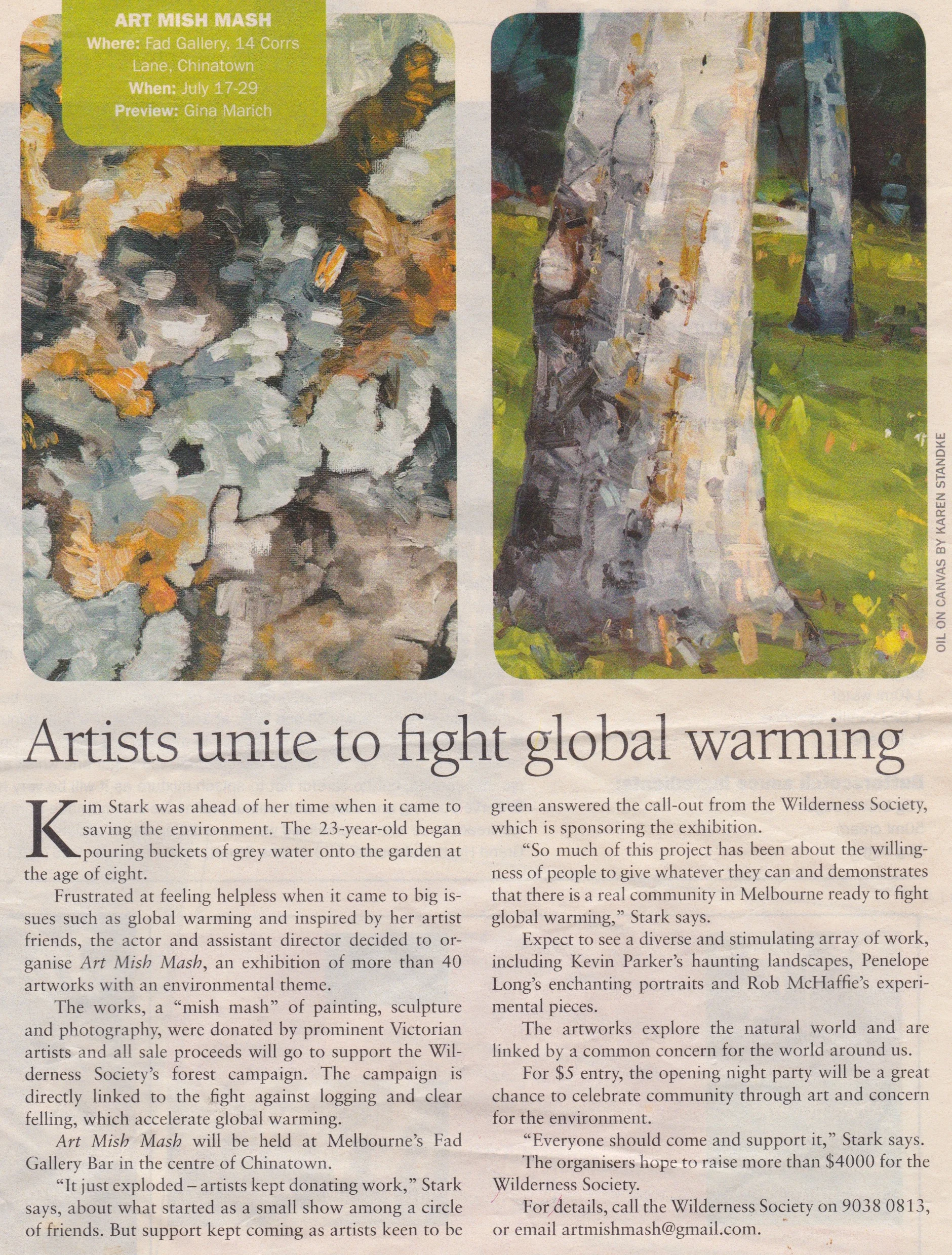 "Art Mist mash", Wilderness society fundraiser 2007