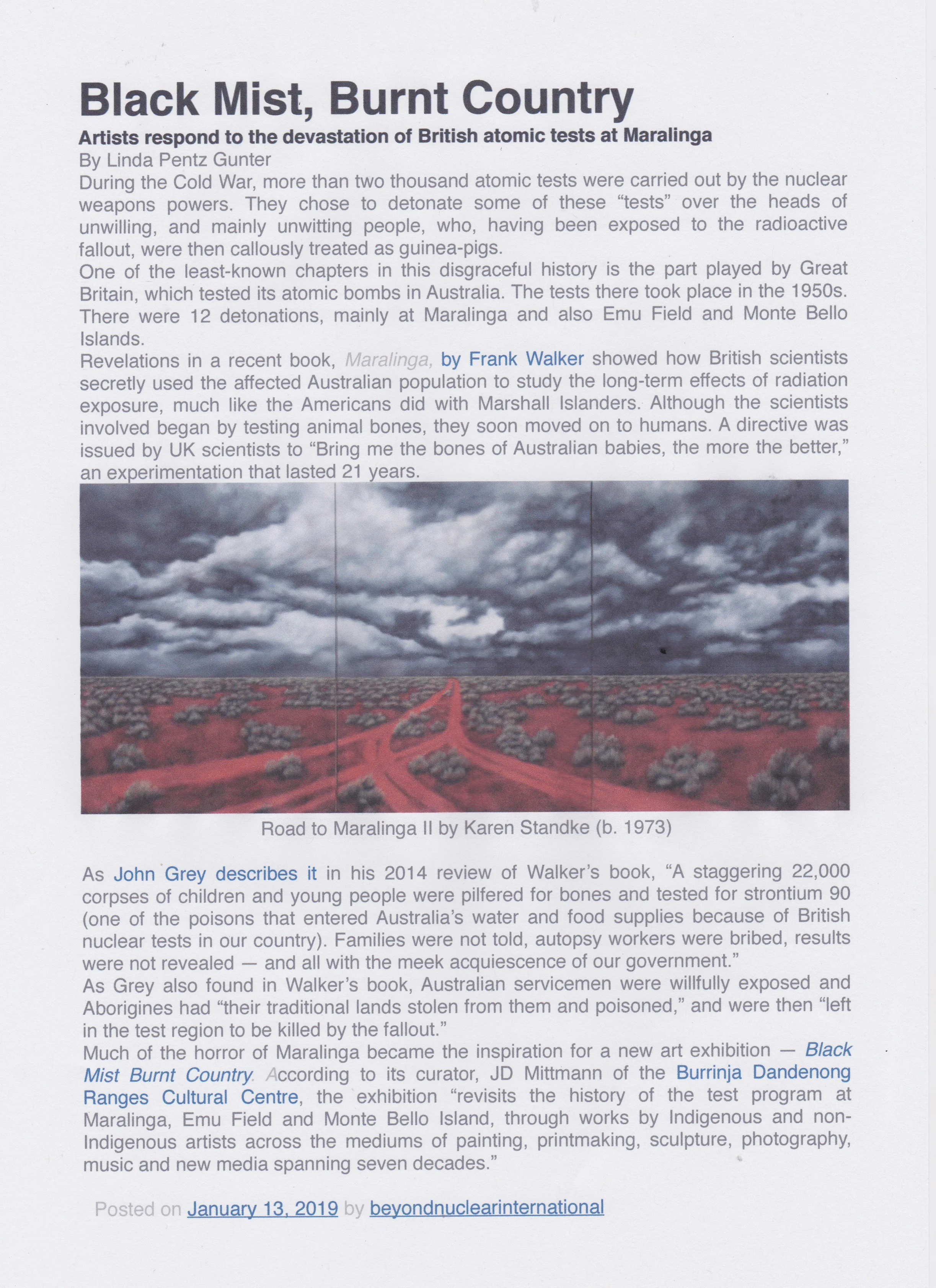 Beyond Nuclear International, January 13, 2019