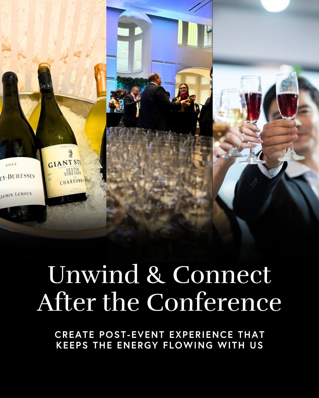 Keep the buzz alive after your conference or training session with a guided wine tasting that blends fun, learning and connection. Our team can host your group in our private bar or set up a session in your office for a more casual vibe 🫡

Short on 