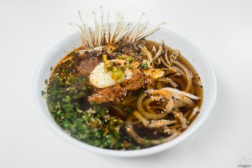 Fusion pho comes with a sous vide egg
