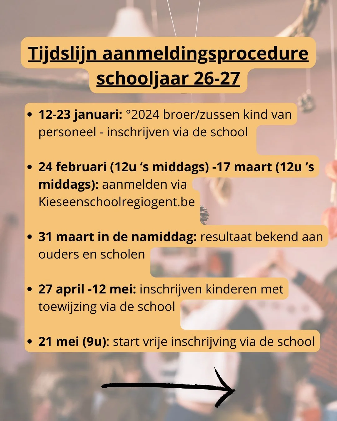 🔥 Check onze website 👉 steinerschoolmunte.be/inschrijvingen-infomoment
voor meer info ivm de aanmeldingsprocedure.

OPGELET:
Gezien het specifieke karakter van het Steineronderwijs waarin leerstof wordt aangeboden afgestemd op de ontwikkelingsfase 