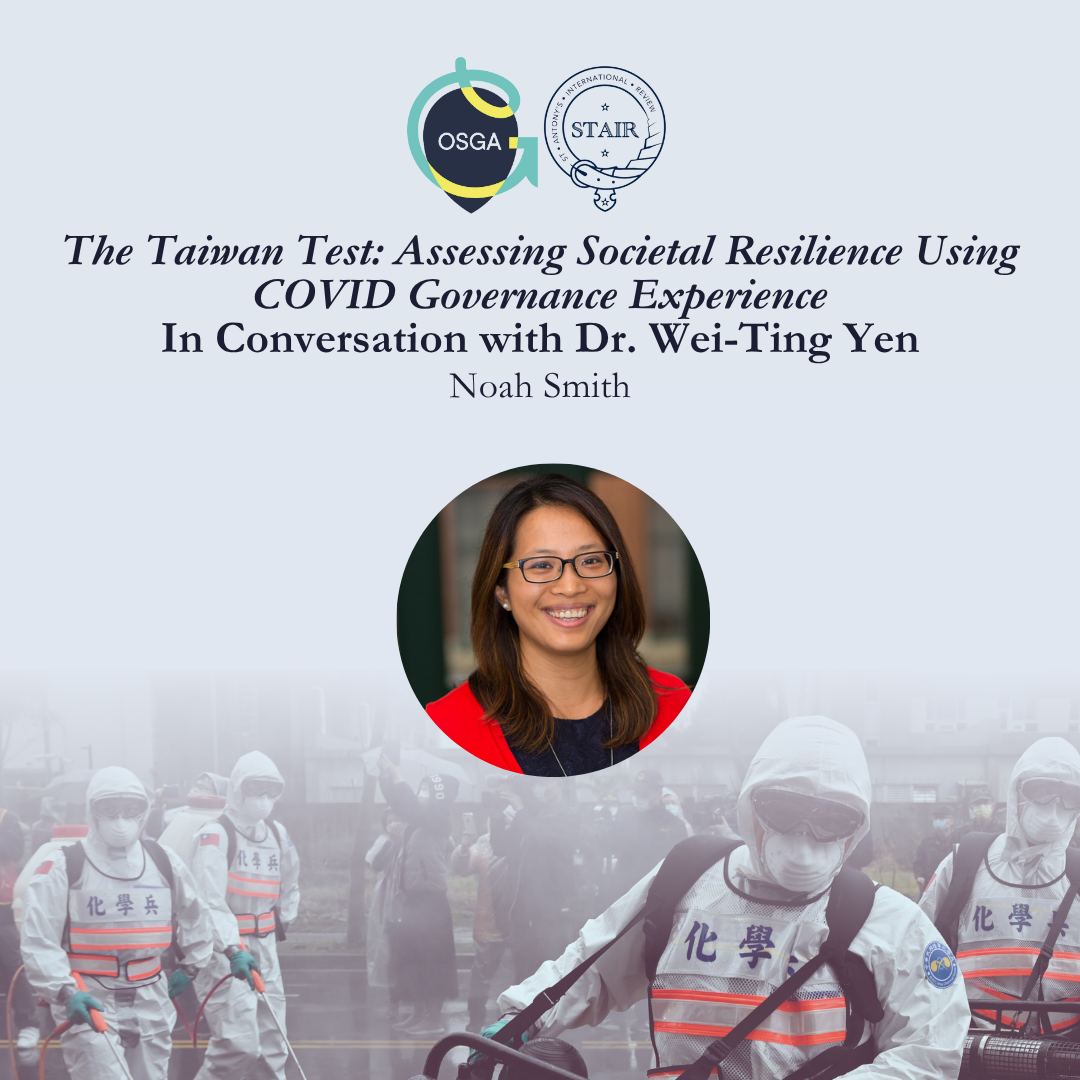 The Taiwan Test: Assessing Societal Resilience Using COVID Governance Experience