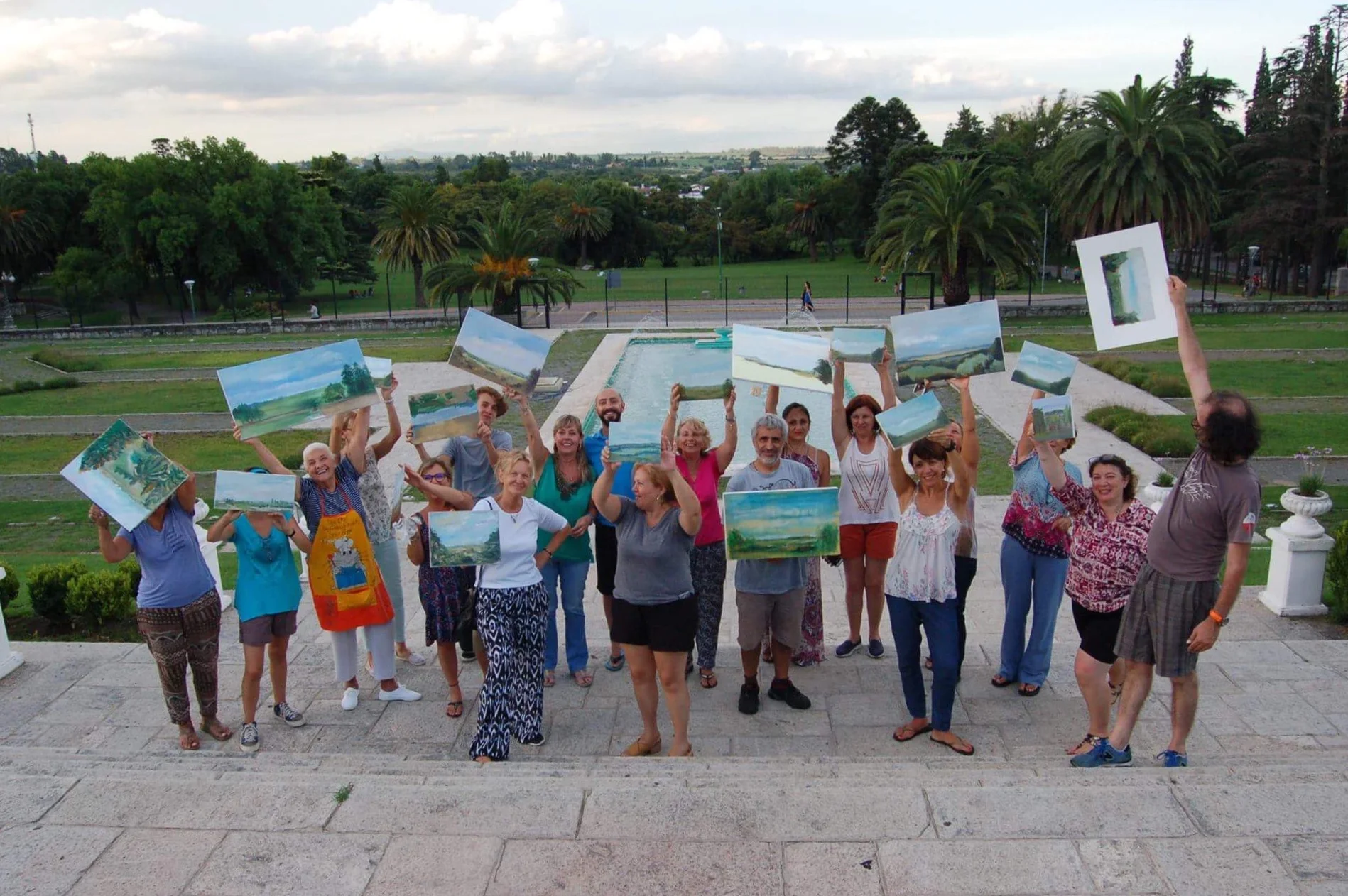 Stage de Peinture Plein Air au Sierras Hotel d'Alta Gracia en Argentine, Fevrier 2017.
