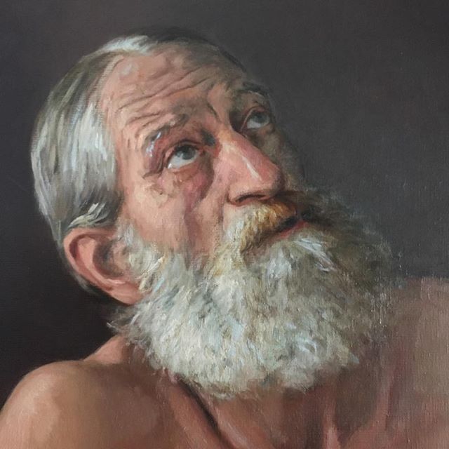 Oil Painting Portrait #portrait #oilpainting #fugurativeart #oldmasters #oldmasterpainting #malemodel #frenchartist #contemporaryartist #contemporarypainting #figurativeartist #realisticdrawing #realisticportrait #realisticpainting