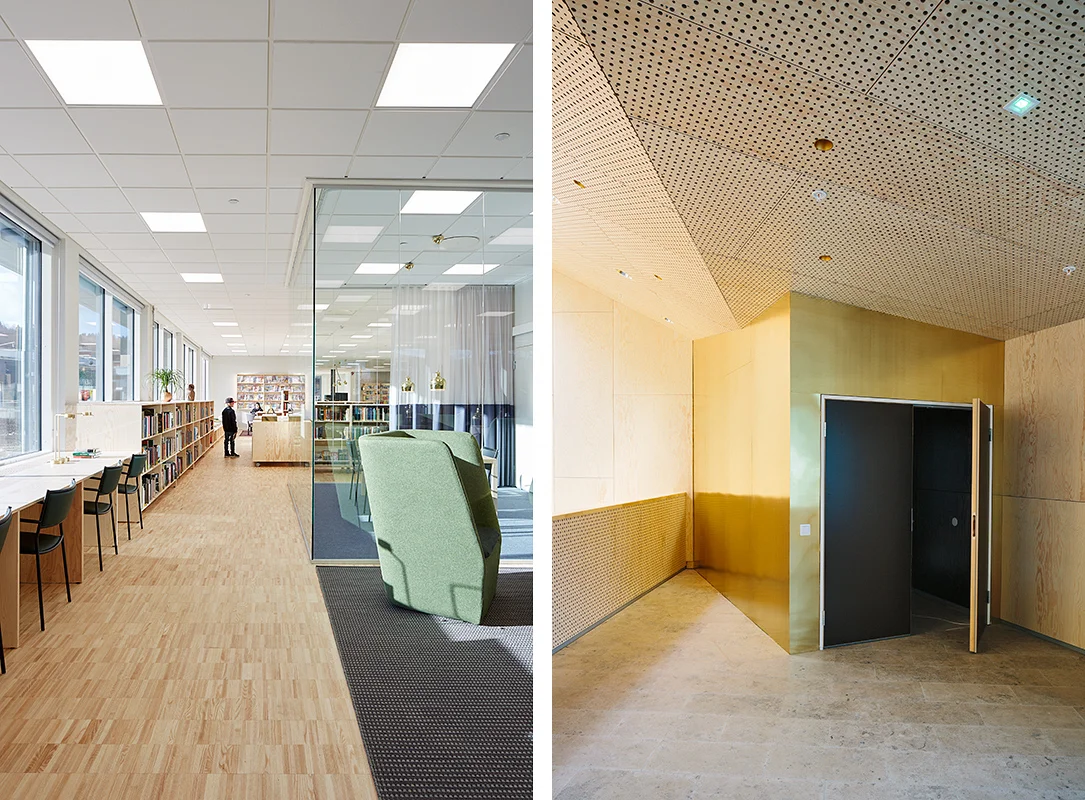 Landvetter Kulturhus utanför Göteborg arkitektur bild 9 interiör.jpg