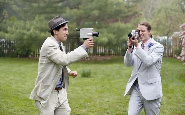 Shooting Super 8 film at a wedding.