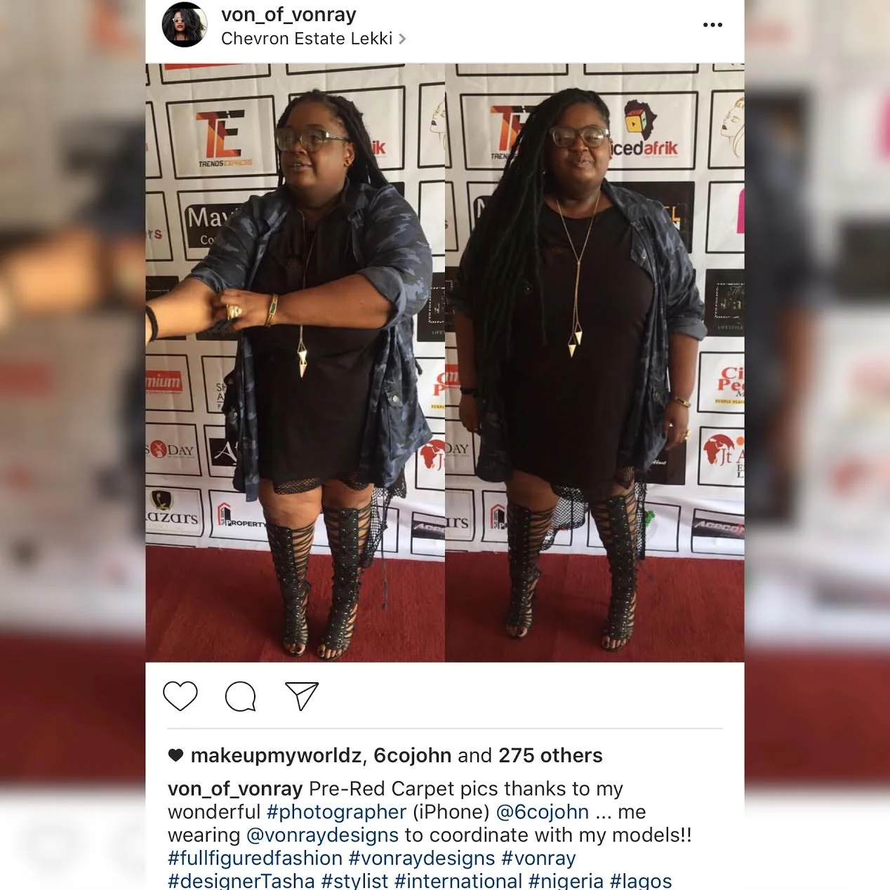 ME (@von_of_vonray) on the Red Carpet of TEFS 2016 in Lekki, Lagos, Nigeria; iphone photographer Sisco (@6cojohn)