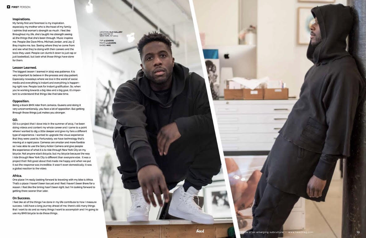 Nigel Sylvester wearing 4 Leaders (Heed Magazine)