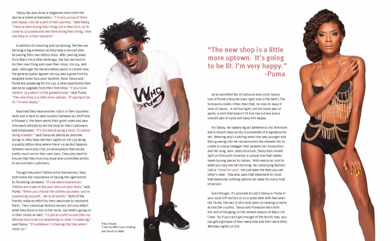 Puma wearing Whocaresclothing and Sassy wearing No Filter Couture