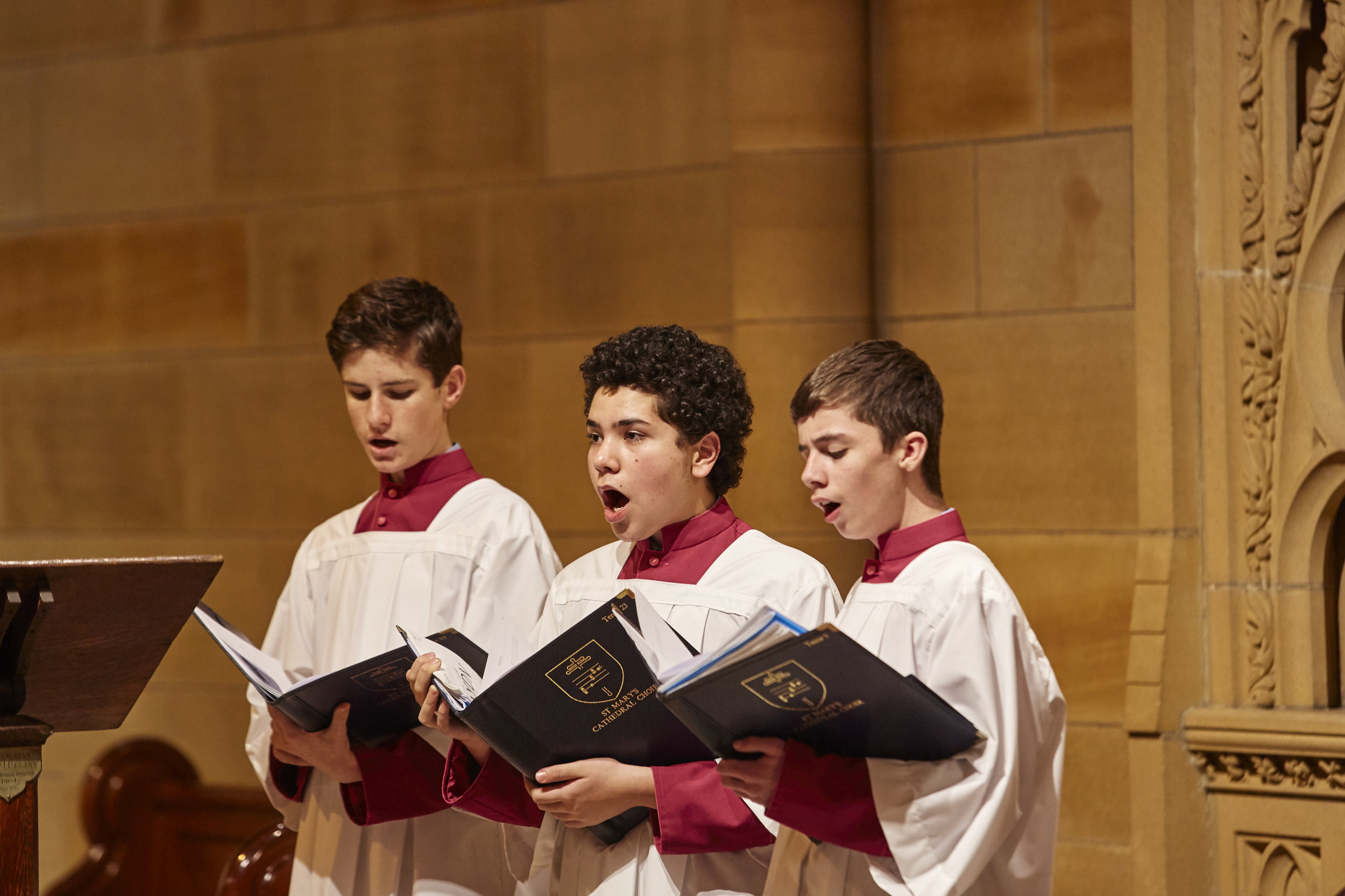 Cathedral Scholars singing in St Mary’s Cathedral, SYDNEY