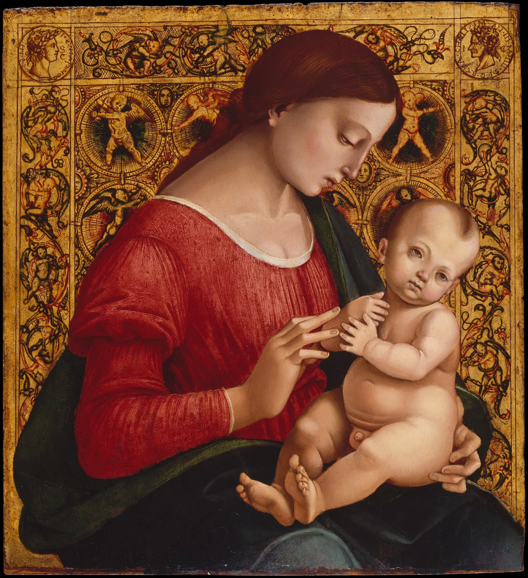 Luca Signorelli (active 1470, d. 1523), Madonna and Child , Metropolitan Museum of Art, New York.