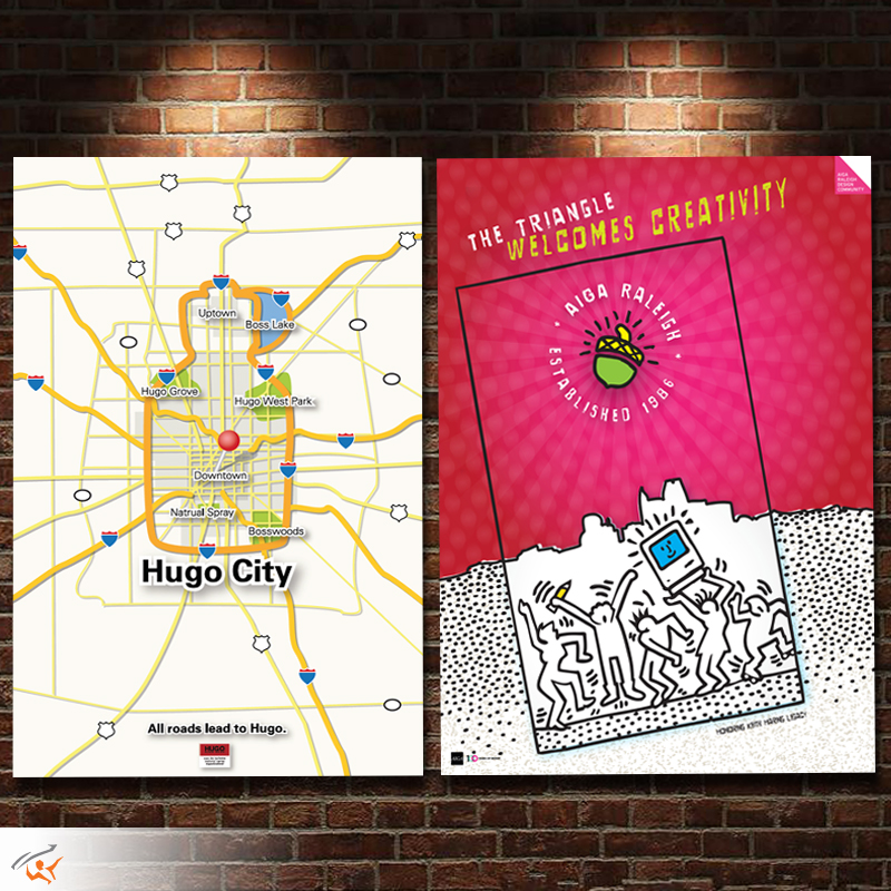 Hugo Boss &amp; AIGA Raleigh posters