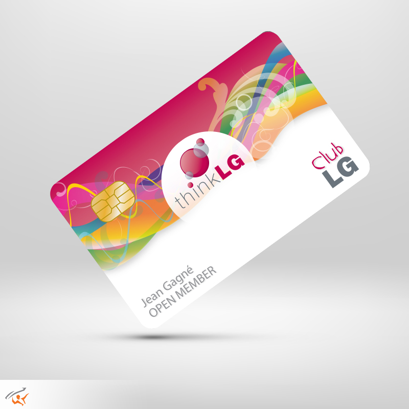 ThinkLG logo and LG club cards