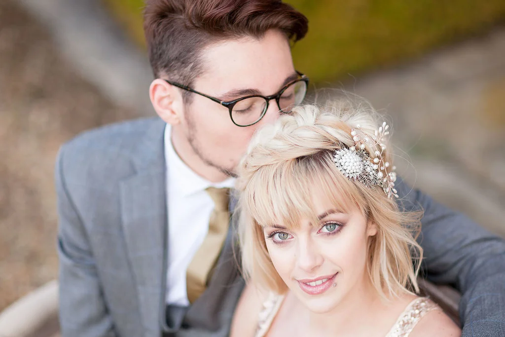 Blush and gold styled shoot