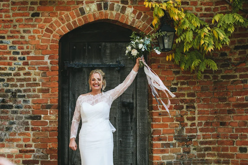 Green and white wedding flowers at Hatfield House by The Flower Story