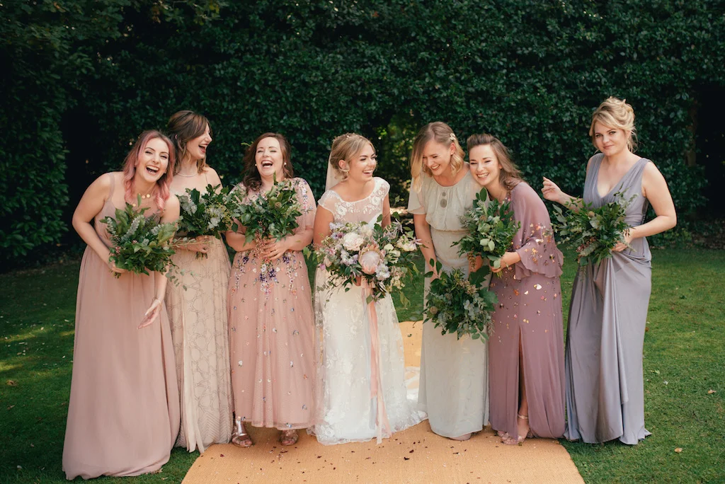 Pastel Protea garden wedding by The Flower Story