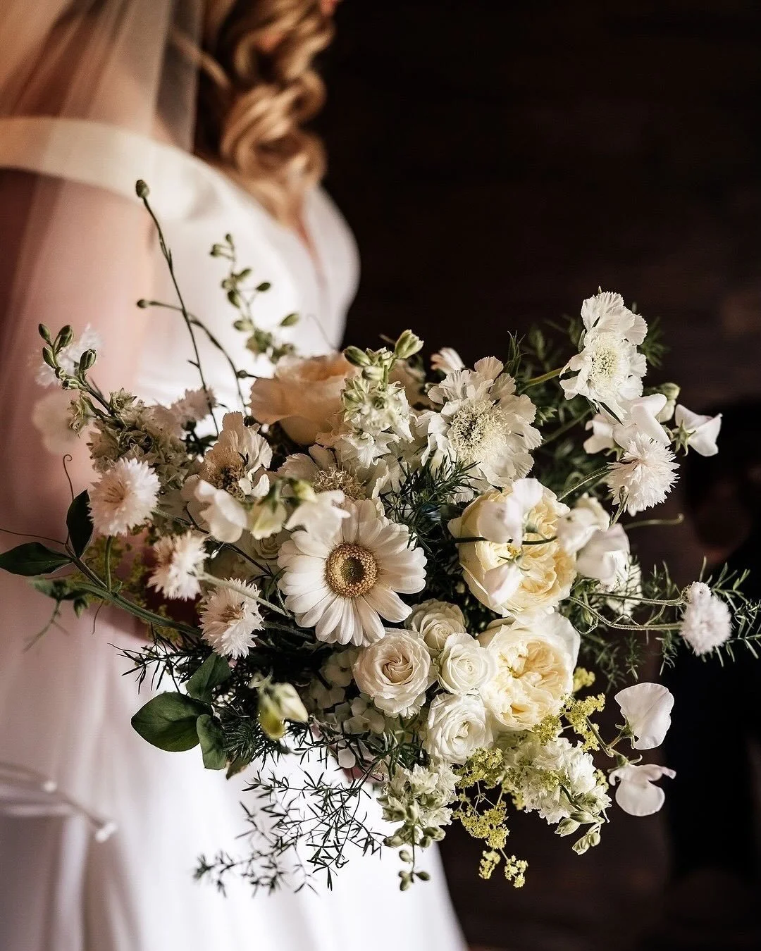 Sometimes there is one flower that brings a bouquet to life. In B&amp;G&rsquo;s case it was the daintiest white cornflowers that just danced in amongst the garden roses, delphiniums and scabiosa. These tiny white flowers were expertly grown by Jess @