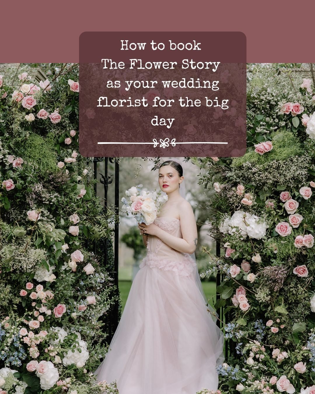 Planning your wedding flowers should be a joy, not a stress! 

Here&rsquo;s our simple process for booking your wedding florals:

Step 1: Dream 
Gather some inspirations images and get in touch. Head to the [link in our bio] and fill out our detailed