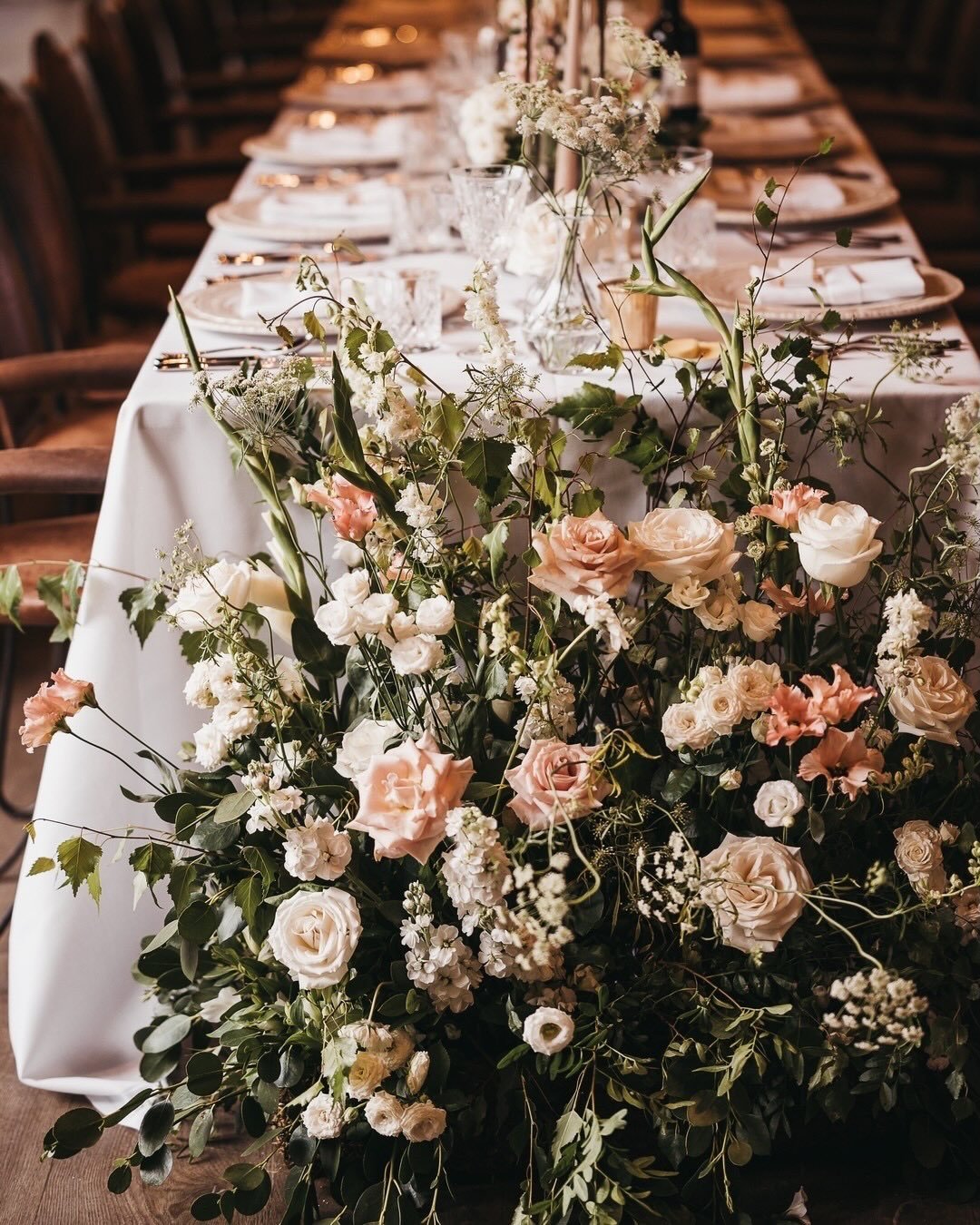 We adore a flower meadow, soft, abundant, and effortlessly elegant. And really useful too. They can easily be moved to decorate both your ceremony and wedding breakfast. From cosy ceremony circles, to decorating tables and wedding signage they are su