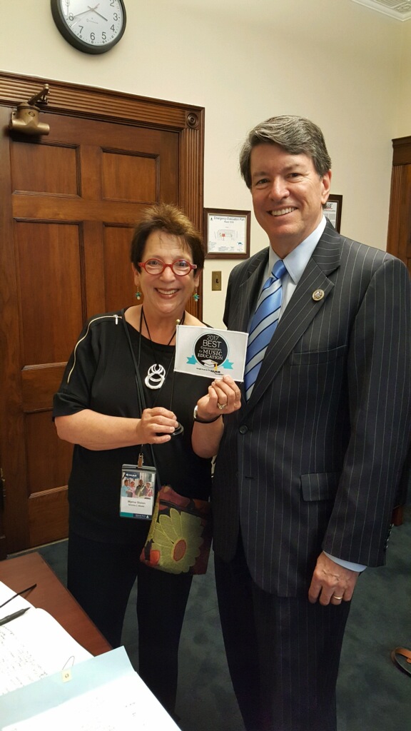 With Congressman John Faso, who accepted a Best Communities for Music Education award from the NAMM Foundation.