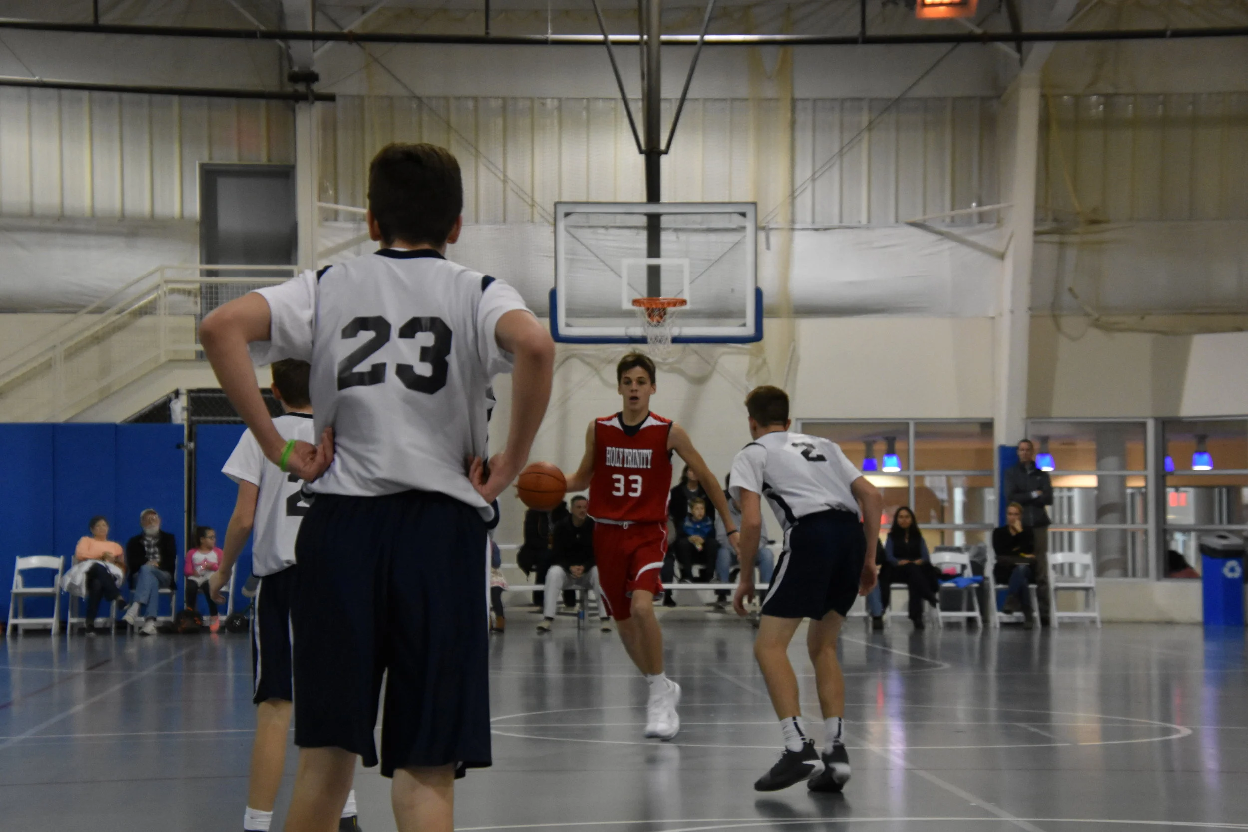 St. Mary's Sets Tone; Beats Holy Trinity 46-19