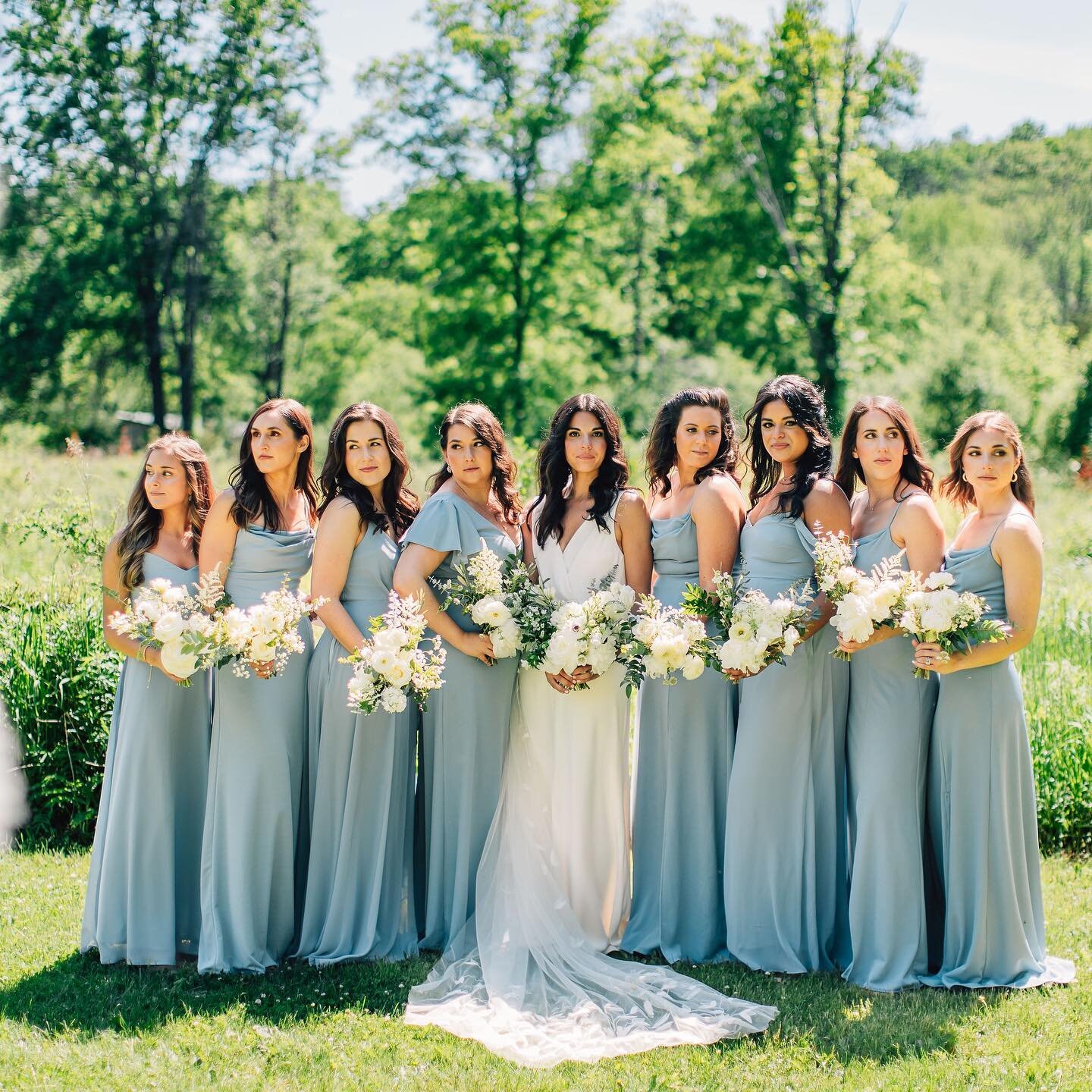 Dream girls from a dream wedding this weekend! Just got a few sneaks from @nidyalloydphotography and I&rsquo;m just loving the airiness and our organic whites/greens bouquets against these dresses! What stunning ladies and don&rsquo;t get me started 