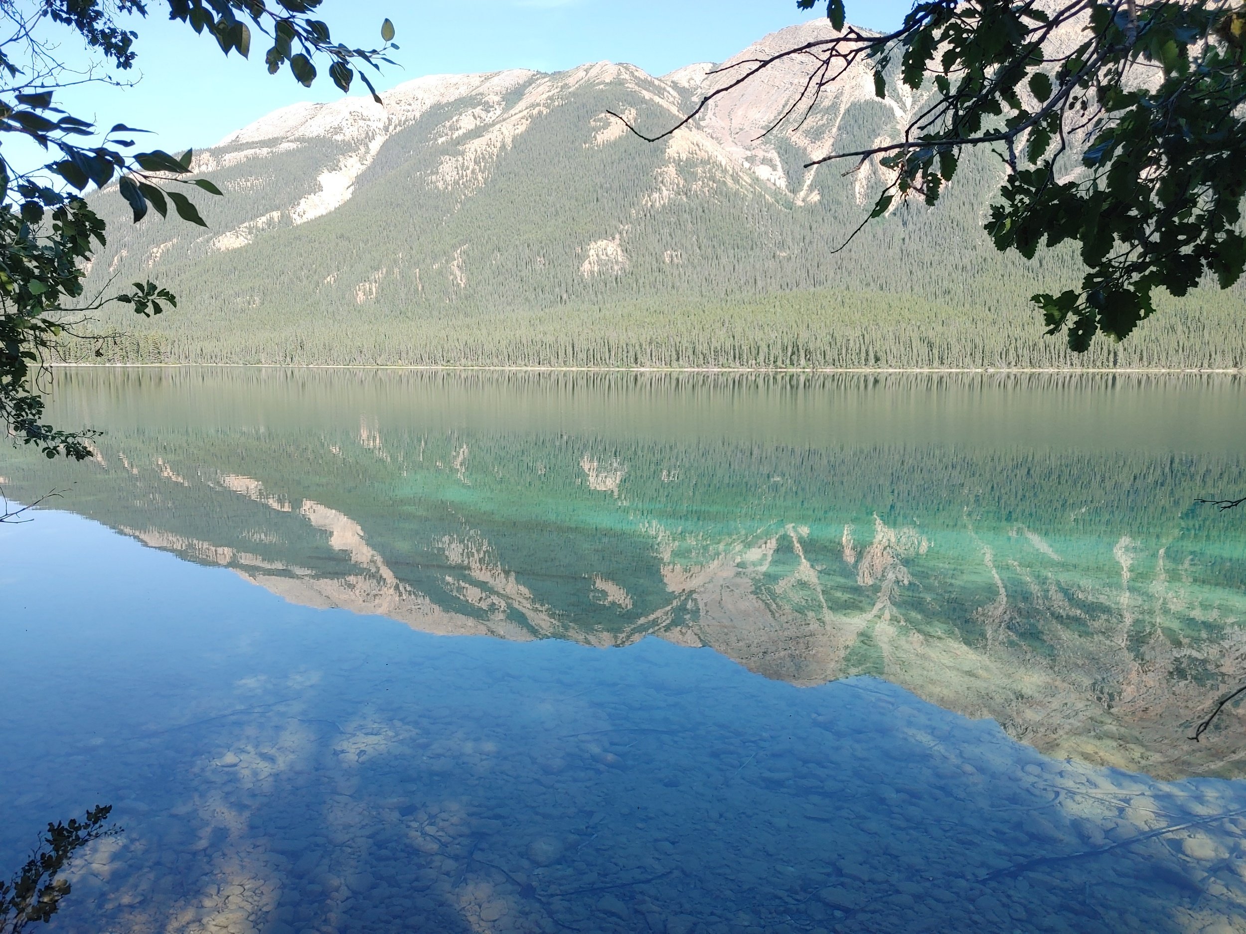  Look at this gorgeous lake I should be thoroughly enjoying! Except the heat, the bugs, the recent memory of leech making me wonder if I am being leeched again, and the boondock site which makes me a little anxious in general [even though I know it t