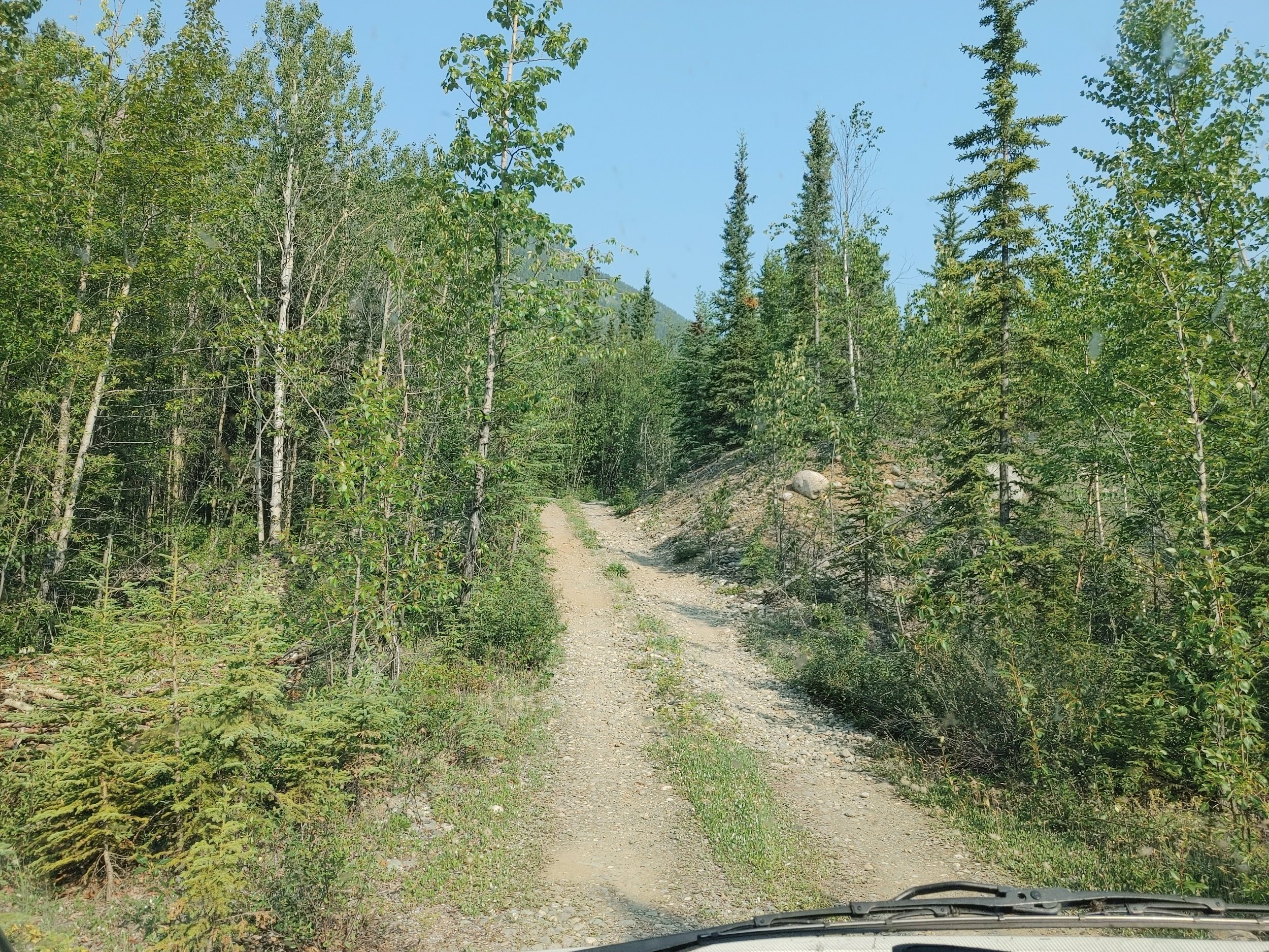  This is a steep little hill, I knew was going to be a bit troublesome getting back up and sure enough my first attempt was unsuccessful. I got out and moved some rocks around for better traction and gunned her up at 30MPH with good success.  