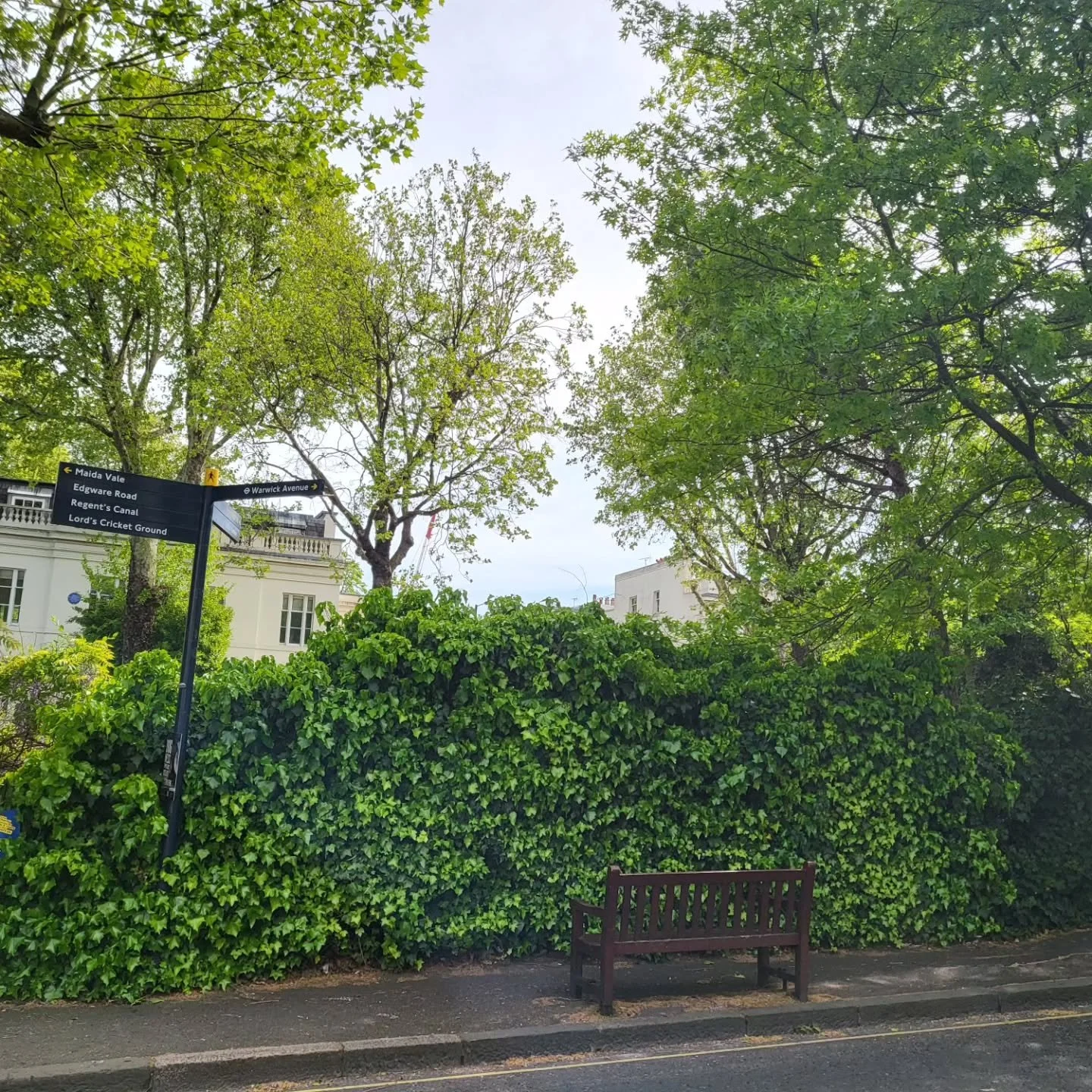 The view from this bench at Little Venice was probably once lovely.... 🤣