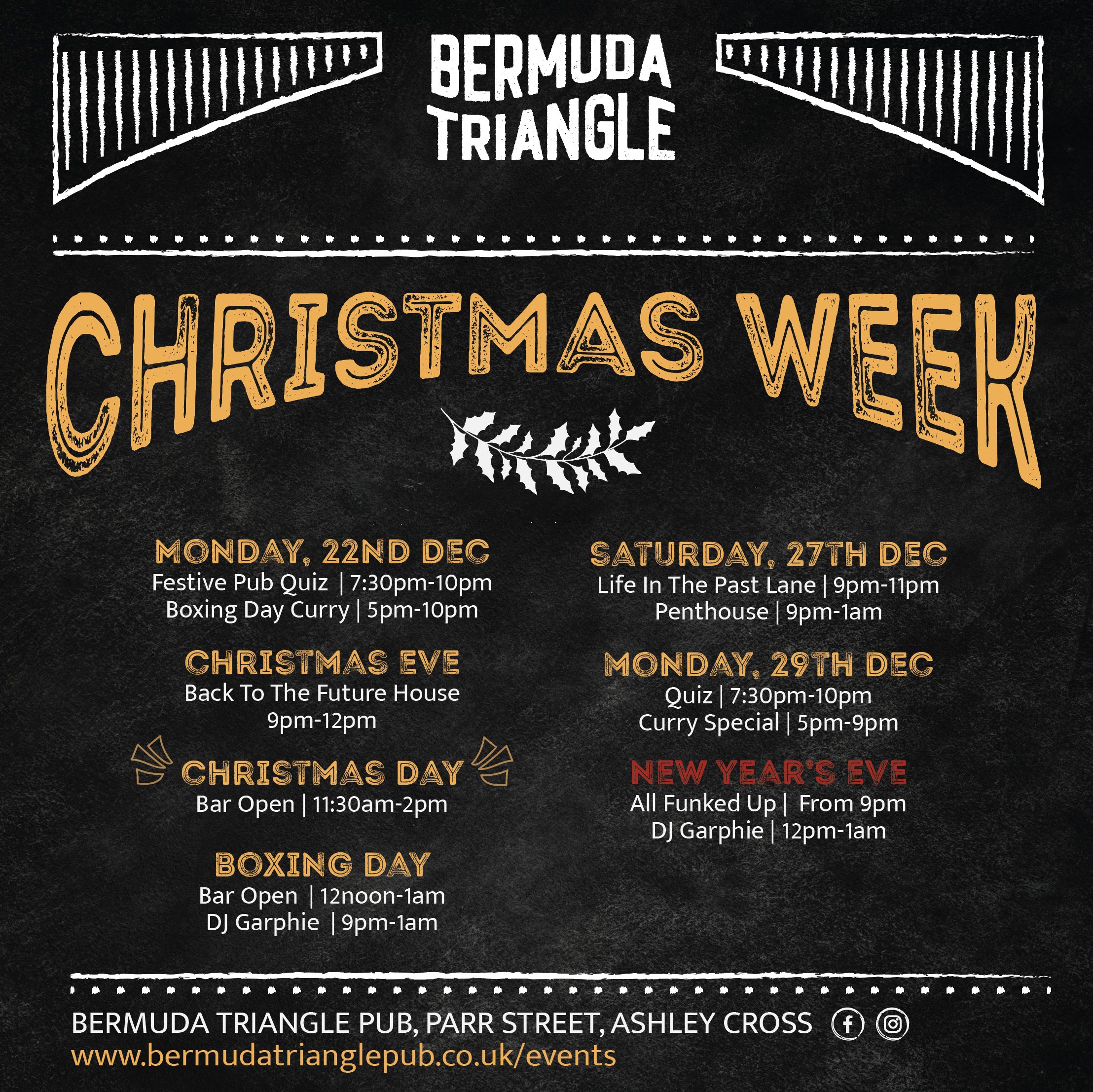 CHRISTMAS EVE  Bar Opening Times