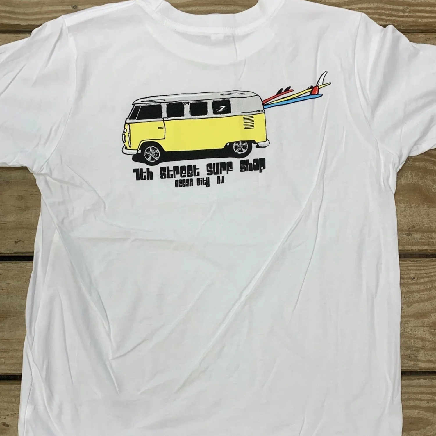 Youth Tee Bus White — 7th Street Surf Shop | Ocean City, NJ