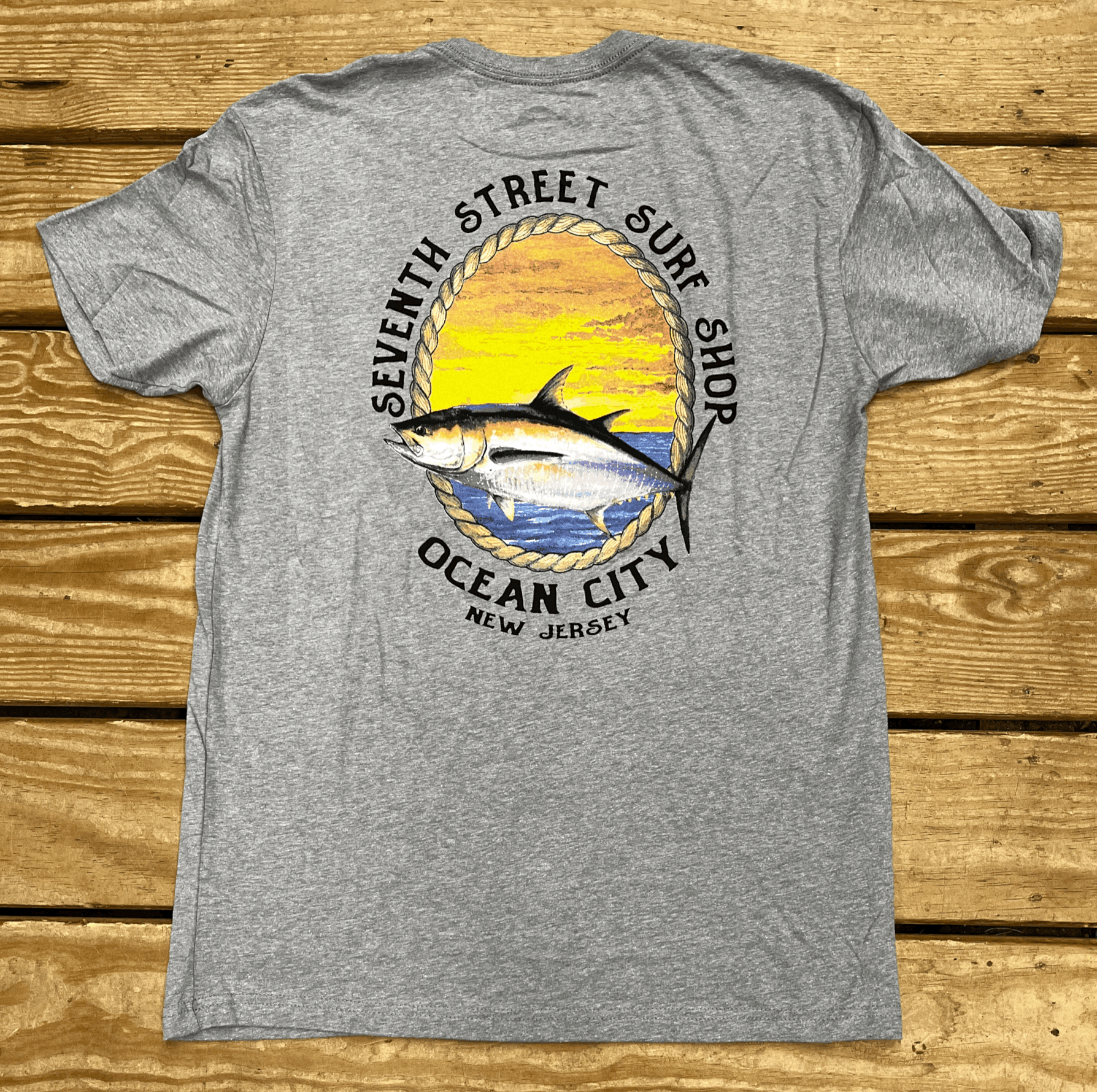 Mens Tee Marlin Heather Grey