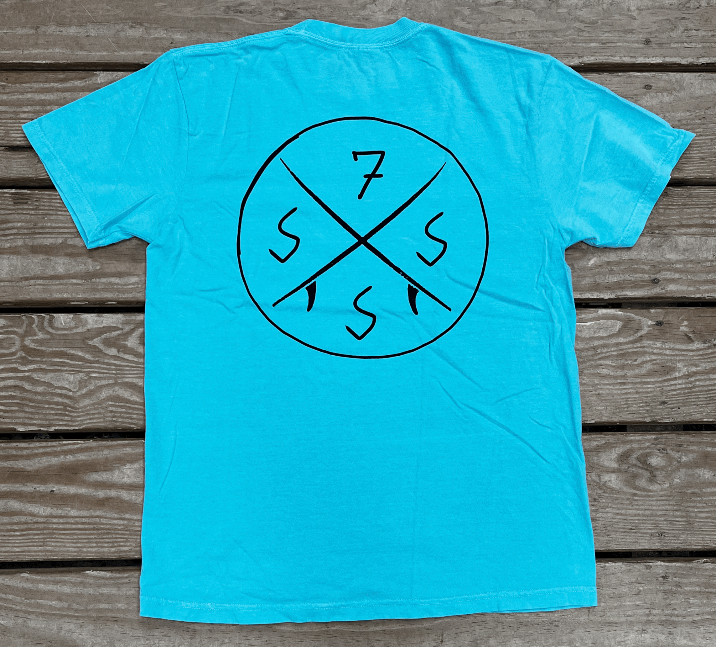 Mens Tee 7SSS Turquoise