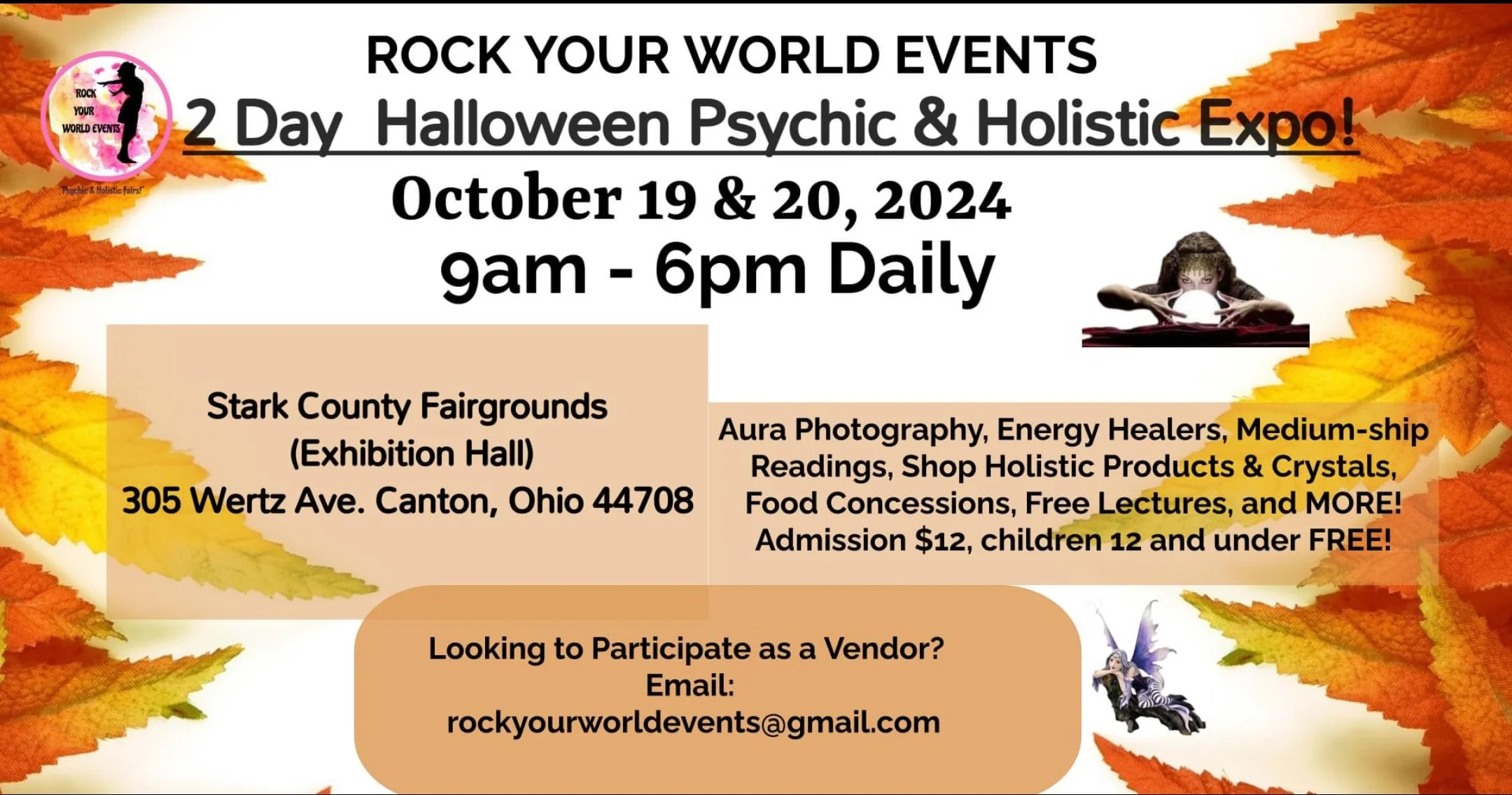 Rock Your World ~ 2-Day Psychic & Holistic Halloween Spooktacular ~ Canton Ohio
